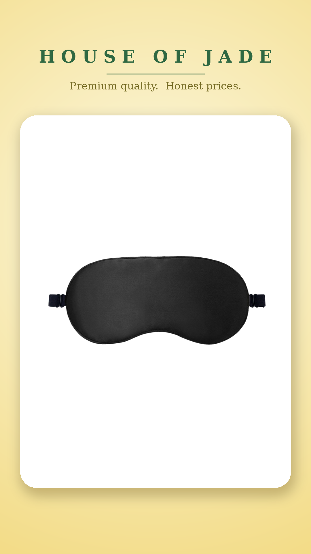 House of Jade™ Satin Sleep Eye Mask – Soft, Light-Blocking Mask for Deeper Sleep