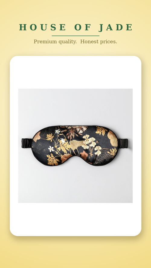 House of Jade™ Satin Sleep Eye Mask – Soft, Light-Blocking Mask for Deeper Sleep