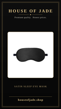 House of Jade™ Satin Sleep Eye Mask – Soft, Light-Blocking Mask for Deeper Sleep