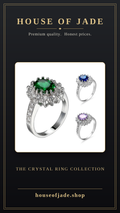 House of Jade™ Emerald-Style Crystal Ring – Silver-Tone Statement Ring