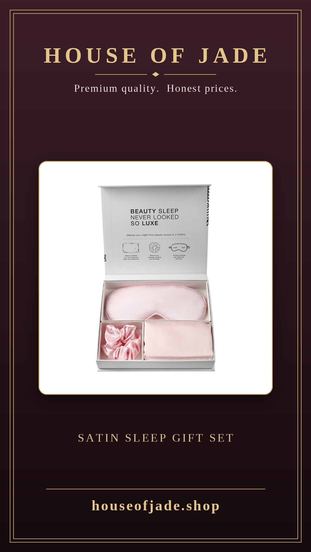 House of Jade™ Satin Sleep Gift Set
