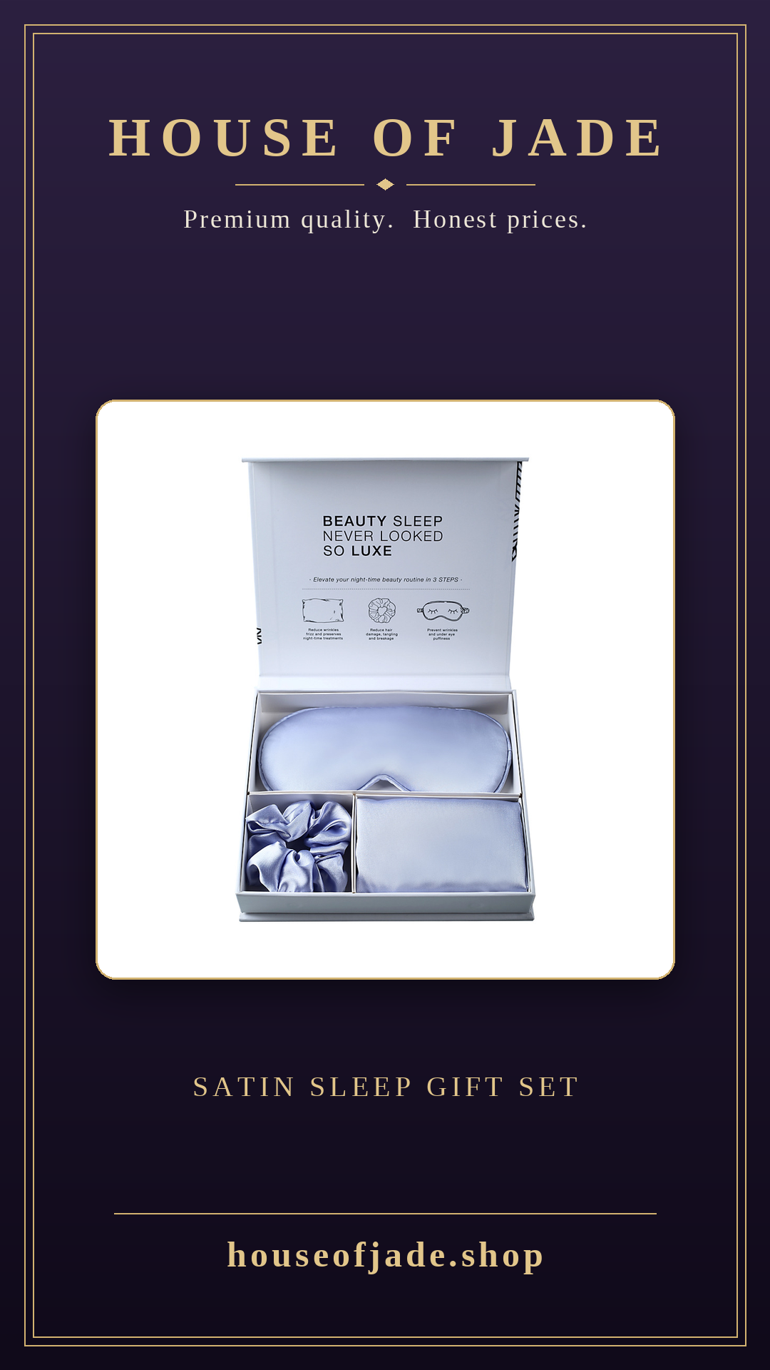 House of Jade™ Satin Sleep Gift Set