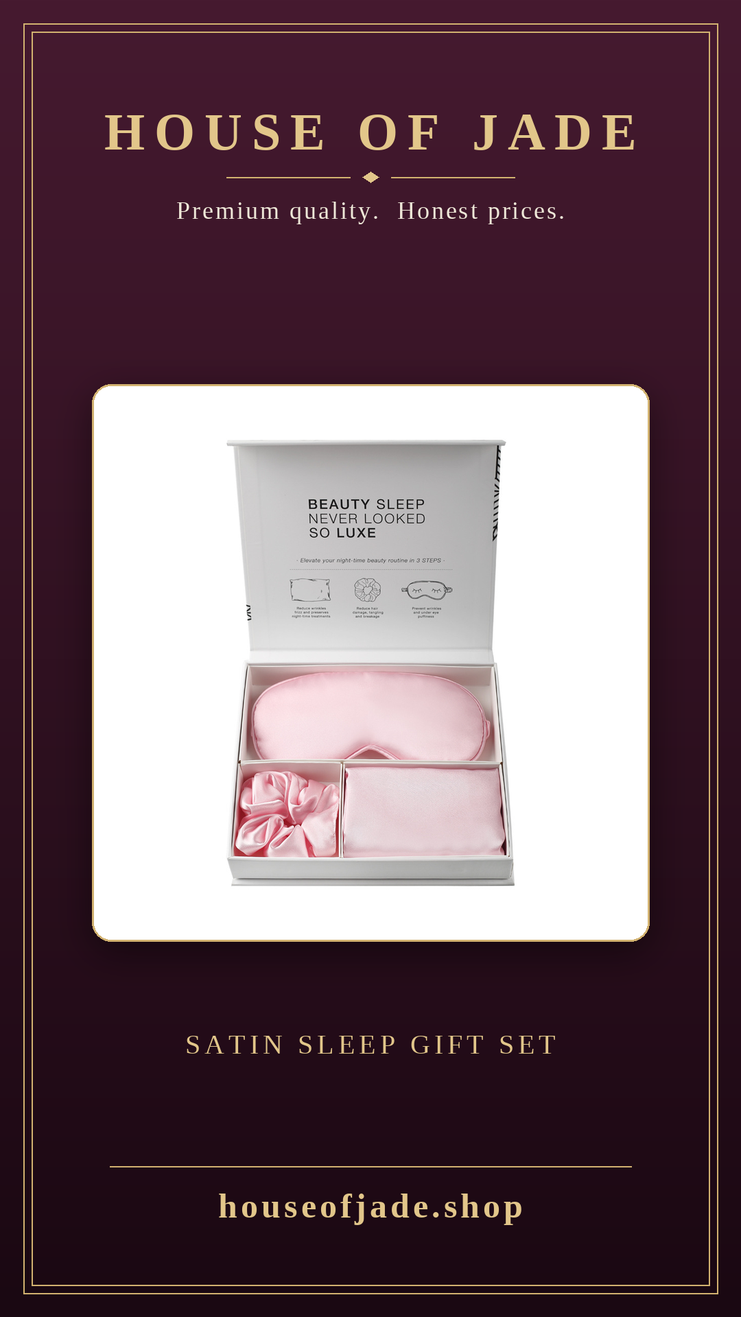 House of Jade™ Satin Sleep Gift Set